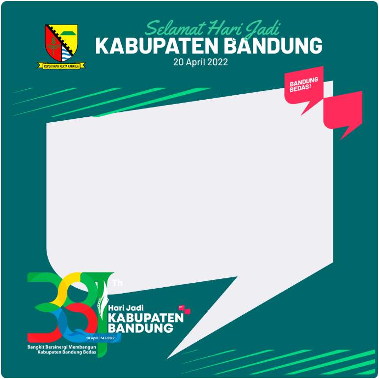 Twibbon HUT Kabupaten Bandung ke-381 Pilihan 1