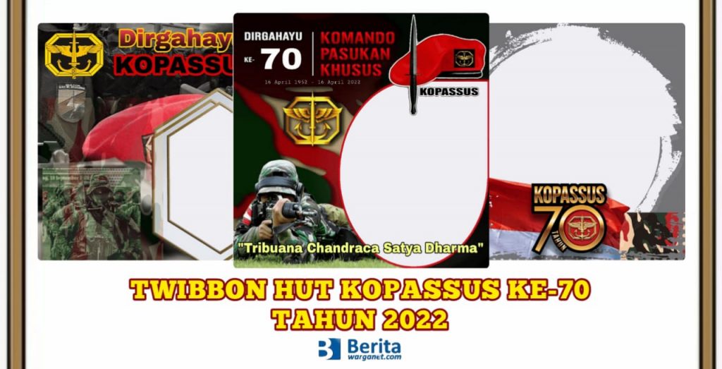 Twibbon HUT Kopassus 2022