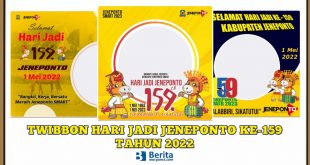 Twibbon Hari Jadi Jeneponto 2022