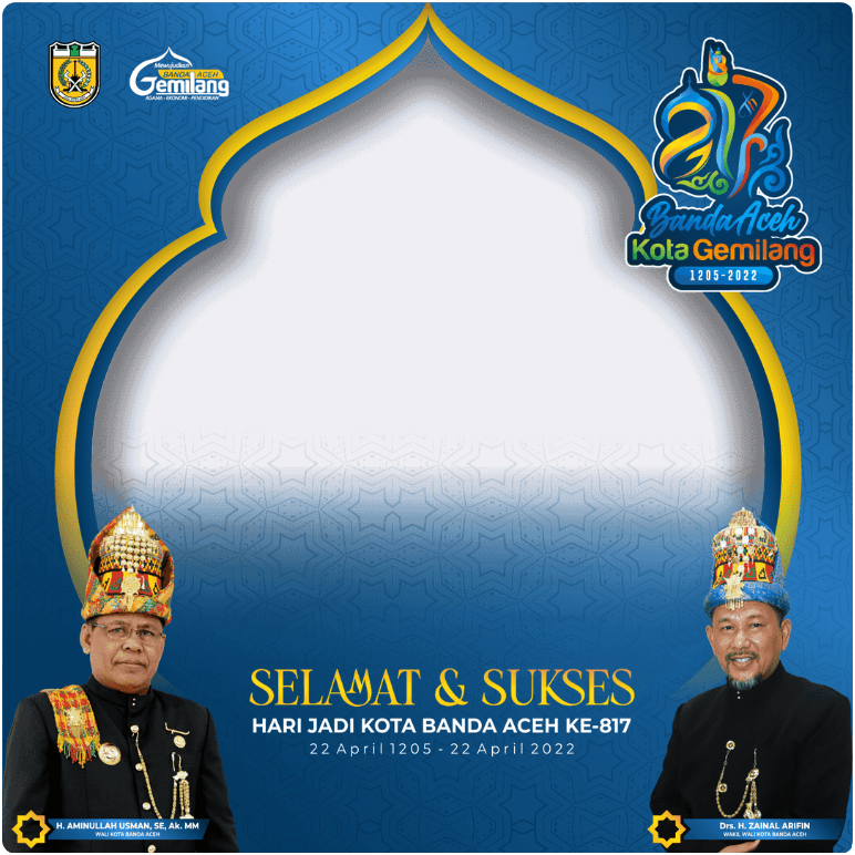 Twibbon Hari Jadi Kota Banda Aceh ke-817 Pilihan 3