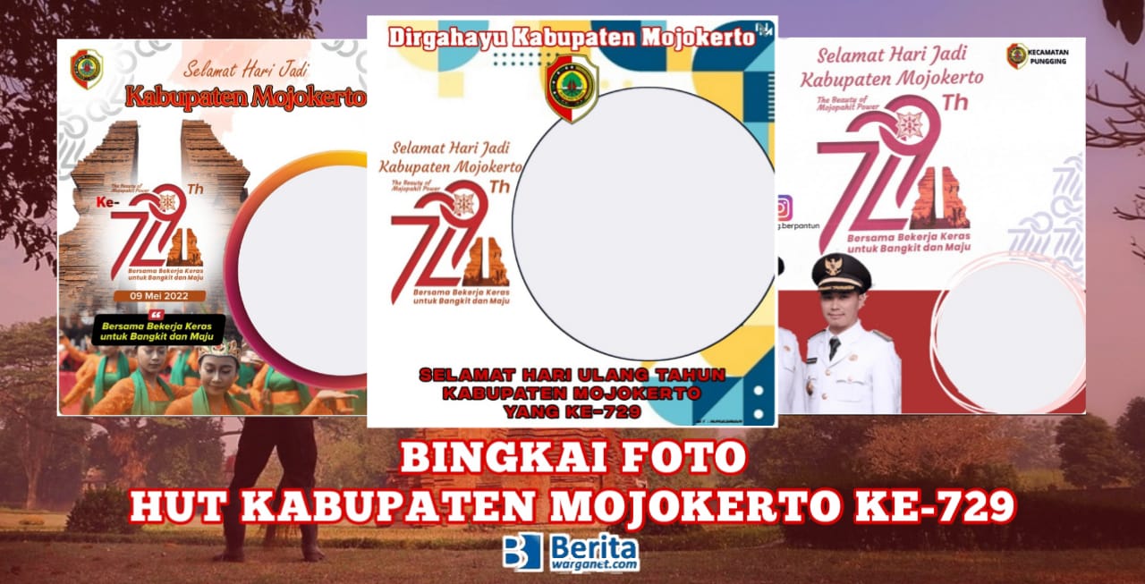 Bingkai Foto HUT Kabupaten Mojokerto ke-729
