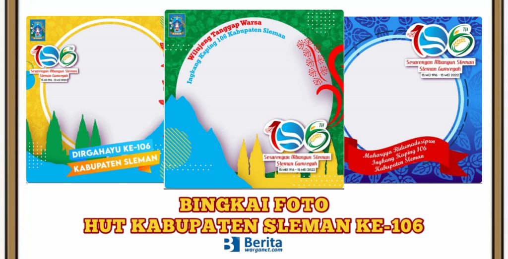 Bingkai Foto HUT Kabupaten Sleman ke-106