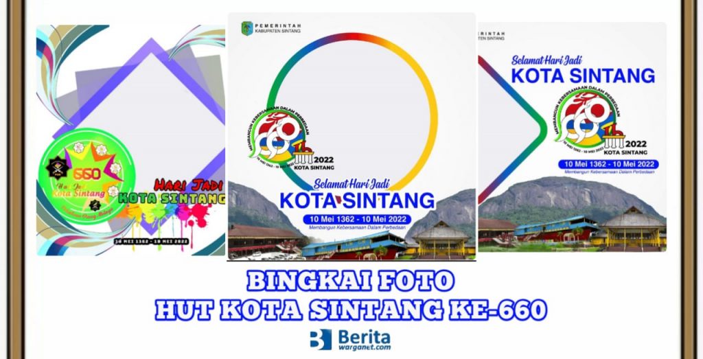 Bingkai Foto HUT Kota Sintang ke-660
