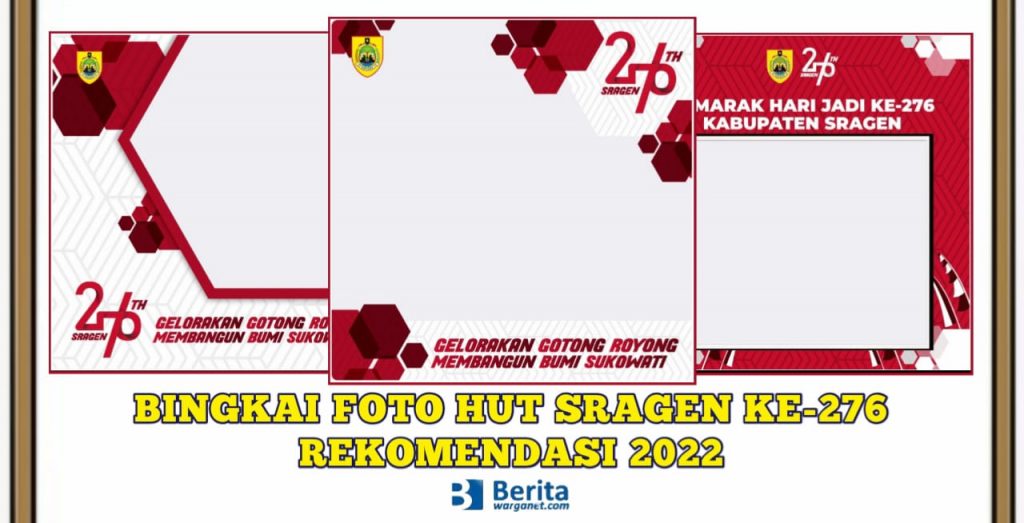 Bingkai Foto HUT Sragen ke-276 Tahun