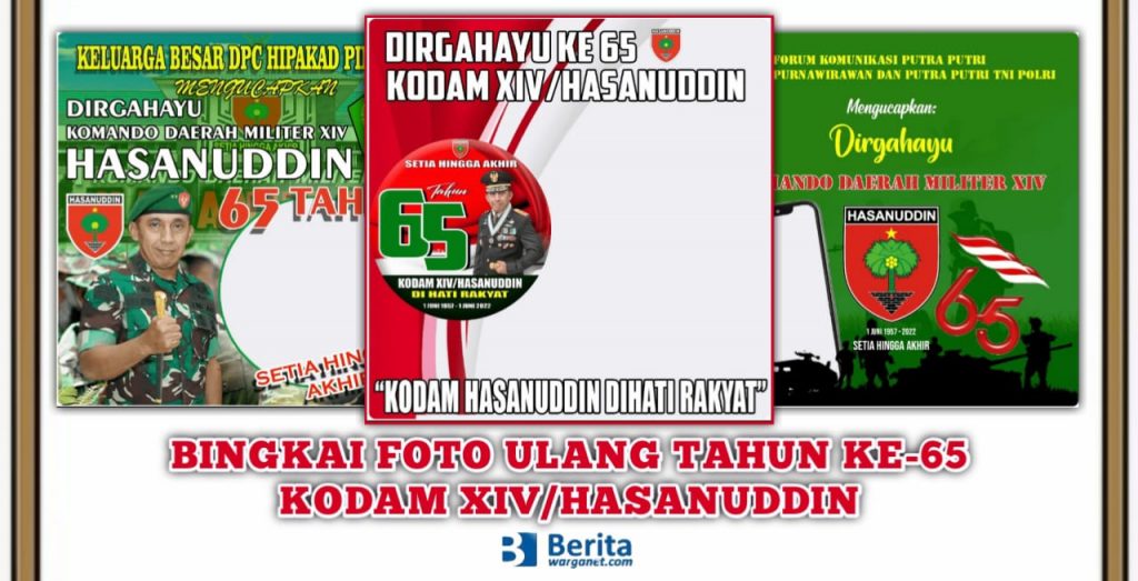 Bingkai Foto Ulang Tahun ke-65 Kodam XIV Hasanuddin