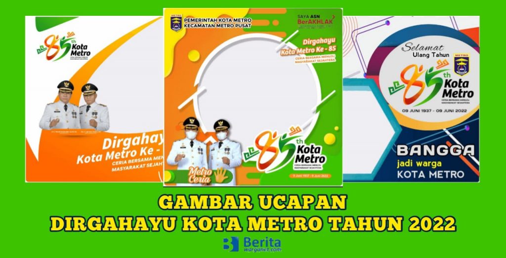 Gambar Ucapan Dirgahayu Kota Metro ke-85