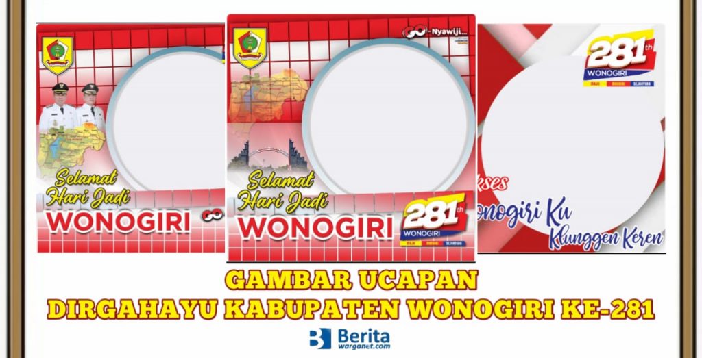 Gambar Ucapan Dirgahayu ke-281 Kabupaten Wonogiri