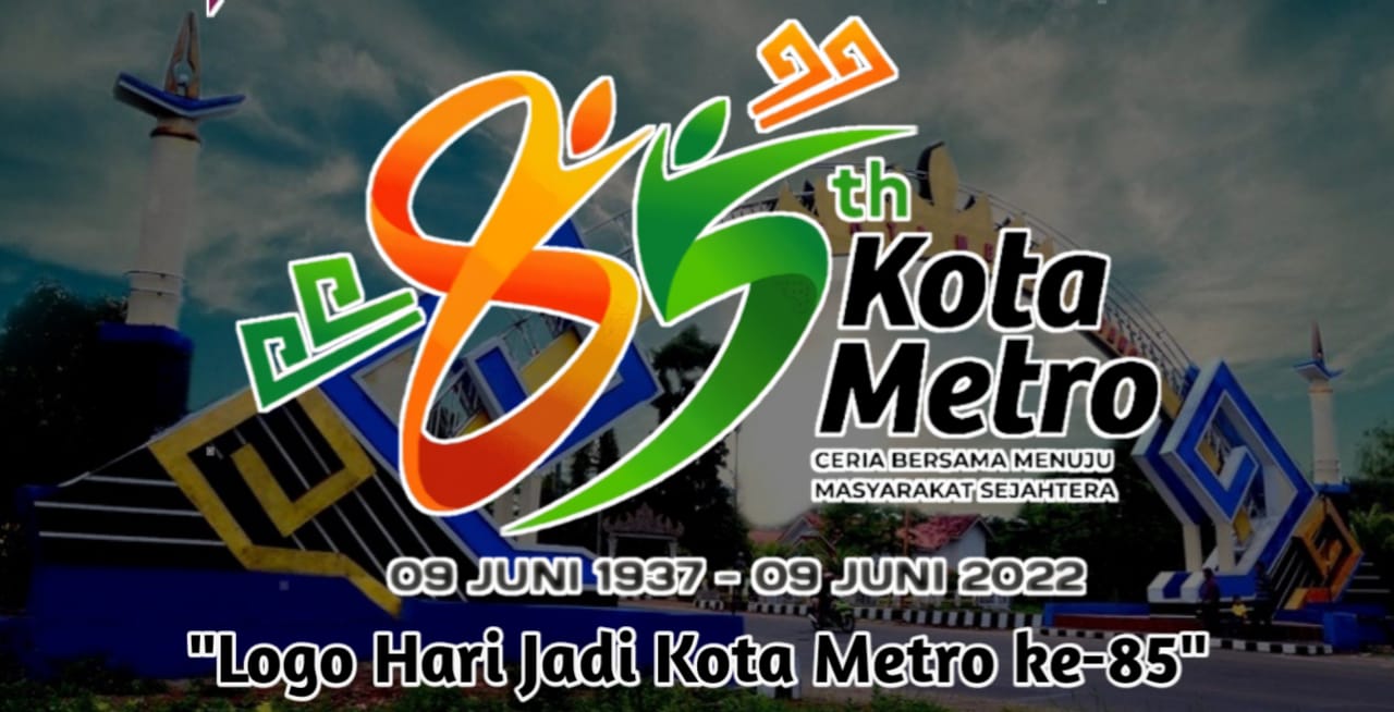 Logo Hari Jadi Kota Metro ke-85 Tahun 2022