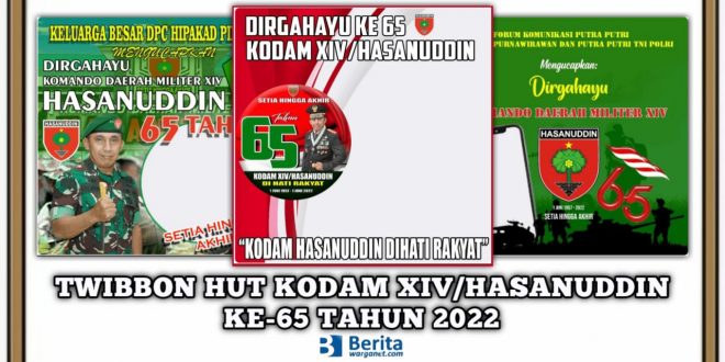 Twibbon HUT Kodam XIV Hasanuddin 2022