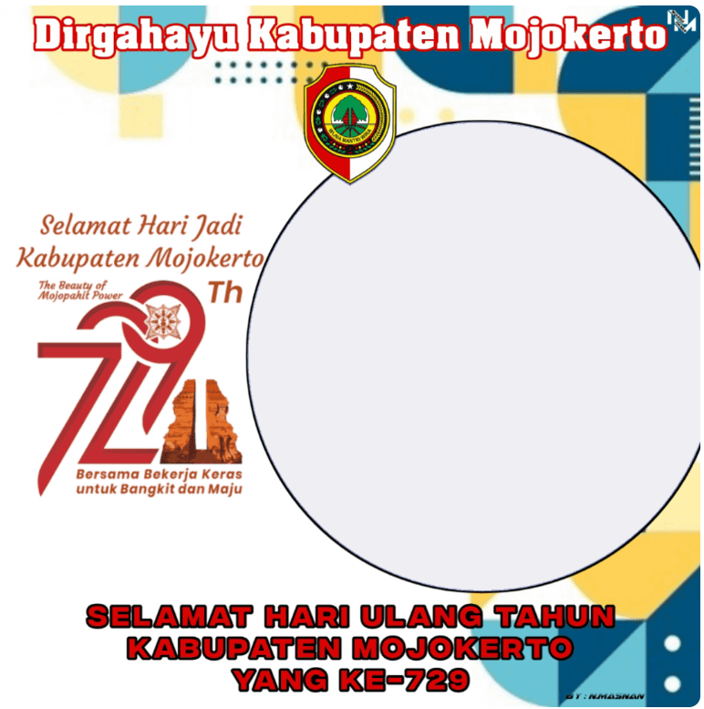 Twibbon HUT ke-729 Kabupaten Mojokerti Opsi 3
