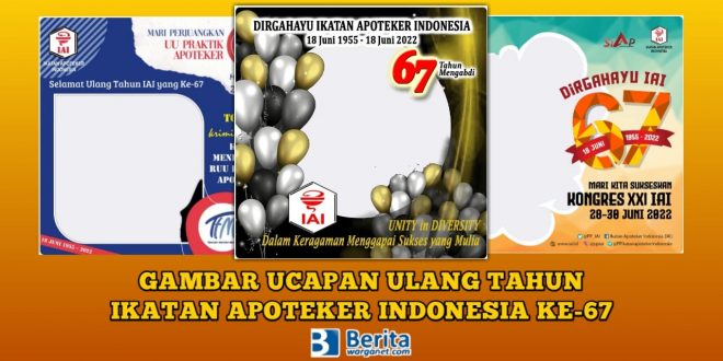 Gambar Ucapan Ulang Tahun ke-67 Ikatan Apoteker Indonesia