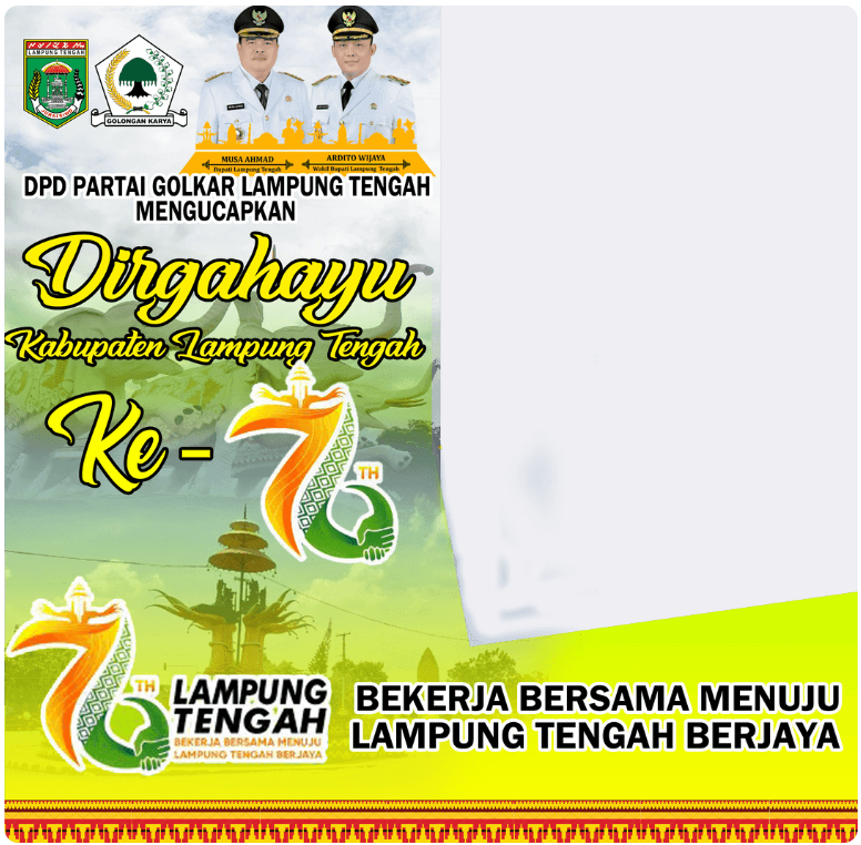 Twibbon Hari Jadi Lampung Tengah ke-76 Pilihan 3