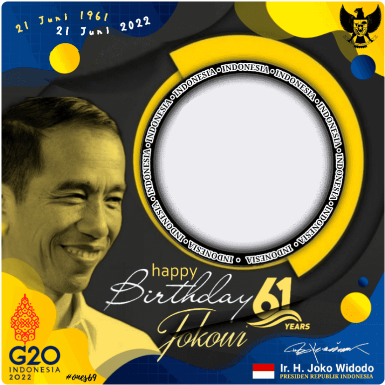 Twibbon Ulang Tahun Presiden Jokowi ke-61 Pilihan 3