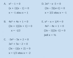 Kunci Jawaban Matematika Latihan 2.1 halaman 81 kelas 9