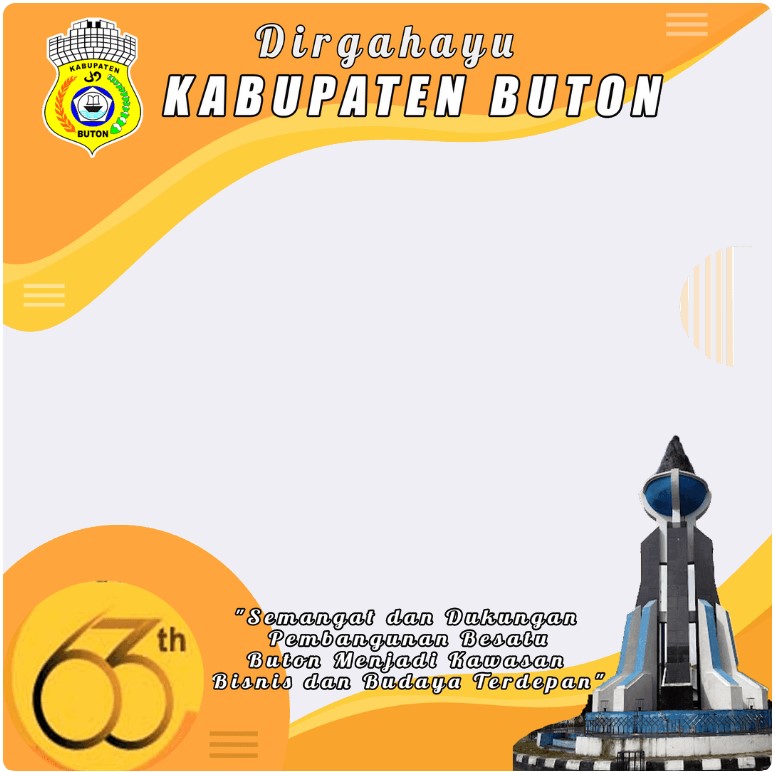 Twibbon 63th Anniversary Kabupaten Buton Pilihan 5