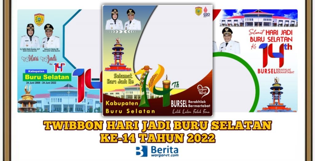Twibbon Hari Jadi Buru Selatan ke-14 Tahun 2022