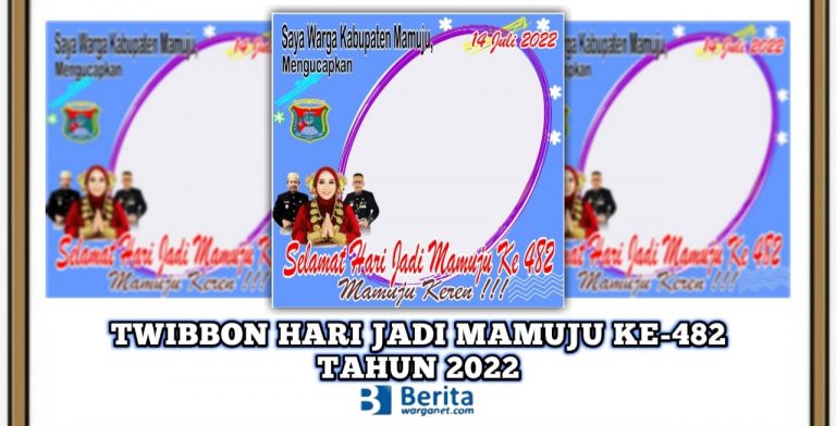 Twibbon Hari Jadi Mamuju ke-482 Tahun 2022