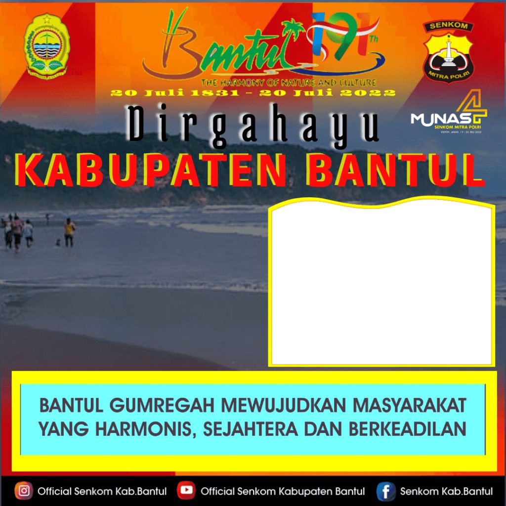 Twibbon Dirgahayu Kabupaten Bantul 2022