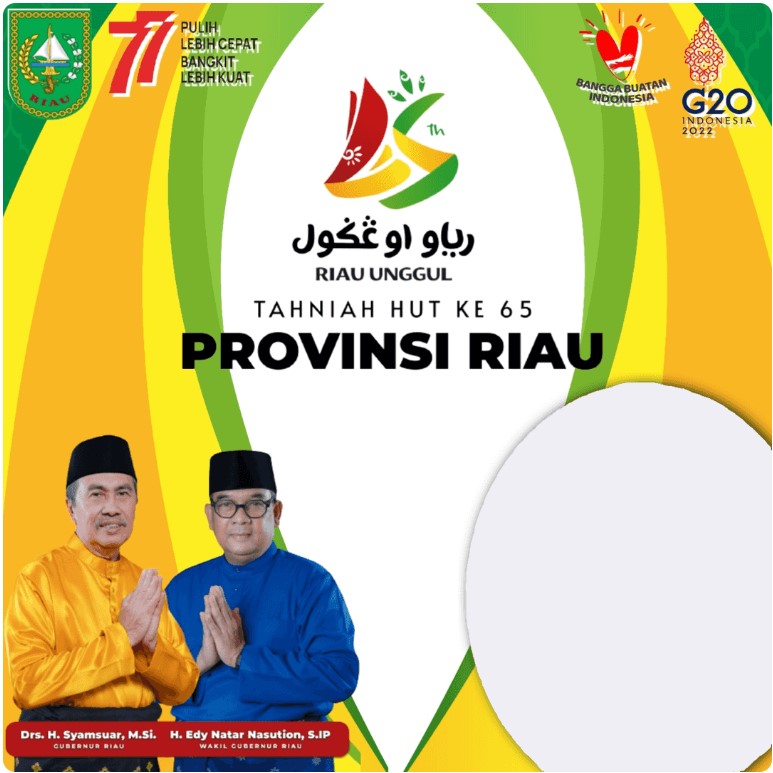 Twibbon HUT Provinsi Riau 2022
