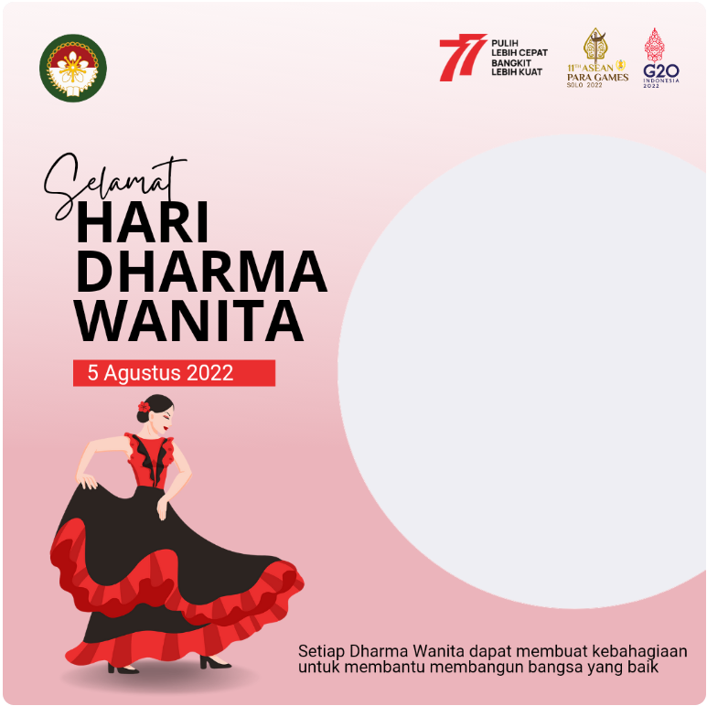 Frame Selamat Hari Dharma Wanita 2022