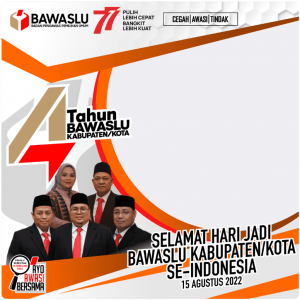 Twibbon Hari Jadi Bawaslu Kabupaten Kota 2022