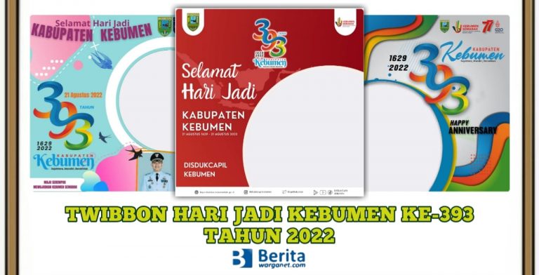 Twibbon Hari Jadi Kebumen ke-393 Tahun 2022