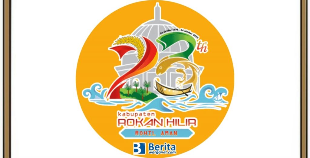 Logo HUT Rokan Hilir ke-23 Tahun 2022