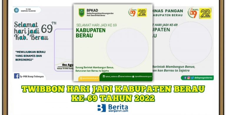 Twibbon Hari Jadi Berau ke-69 Tahun 2022
