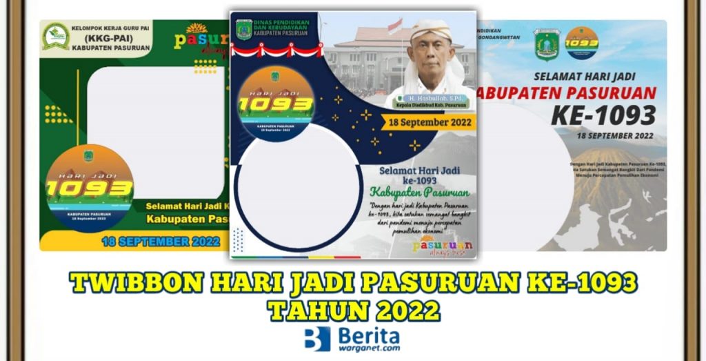 Twibbon Hari Jadi Pasuruan ke-1093 Tahun 2022