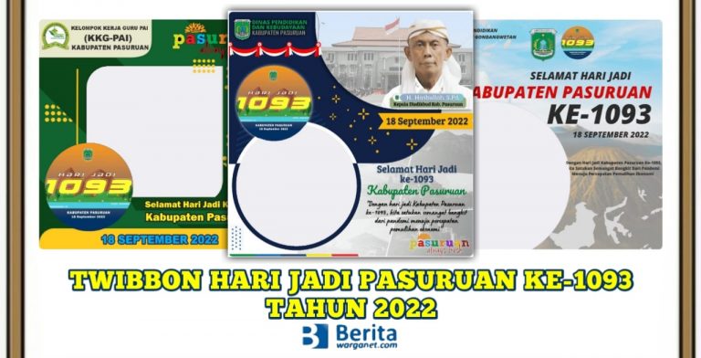 Twibbon Hari Jadi Pasuruan ke-1093 Tahun 2022