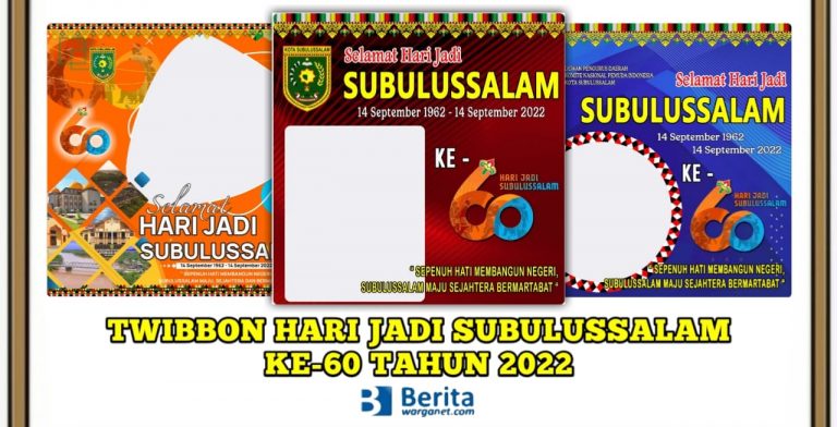 Twibbon Hari Jadi Subulussalam ke-60 Tahun 2022