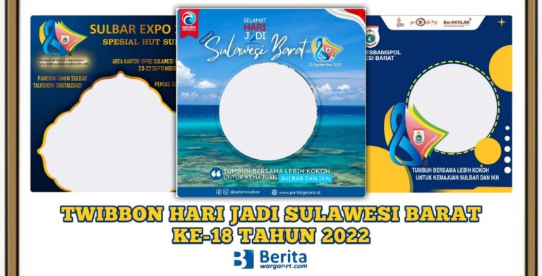 Twibbon Hari Jadi Sulawesi Barat ke-18 Tahun 2022