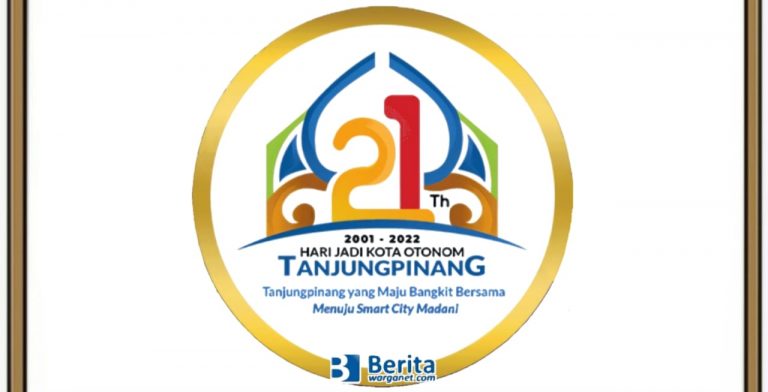 Logo HUT Kota Otonom Tanjungpinang 2022 ke-21 Tahun PNG
