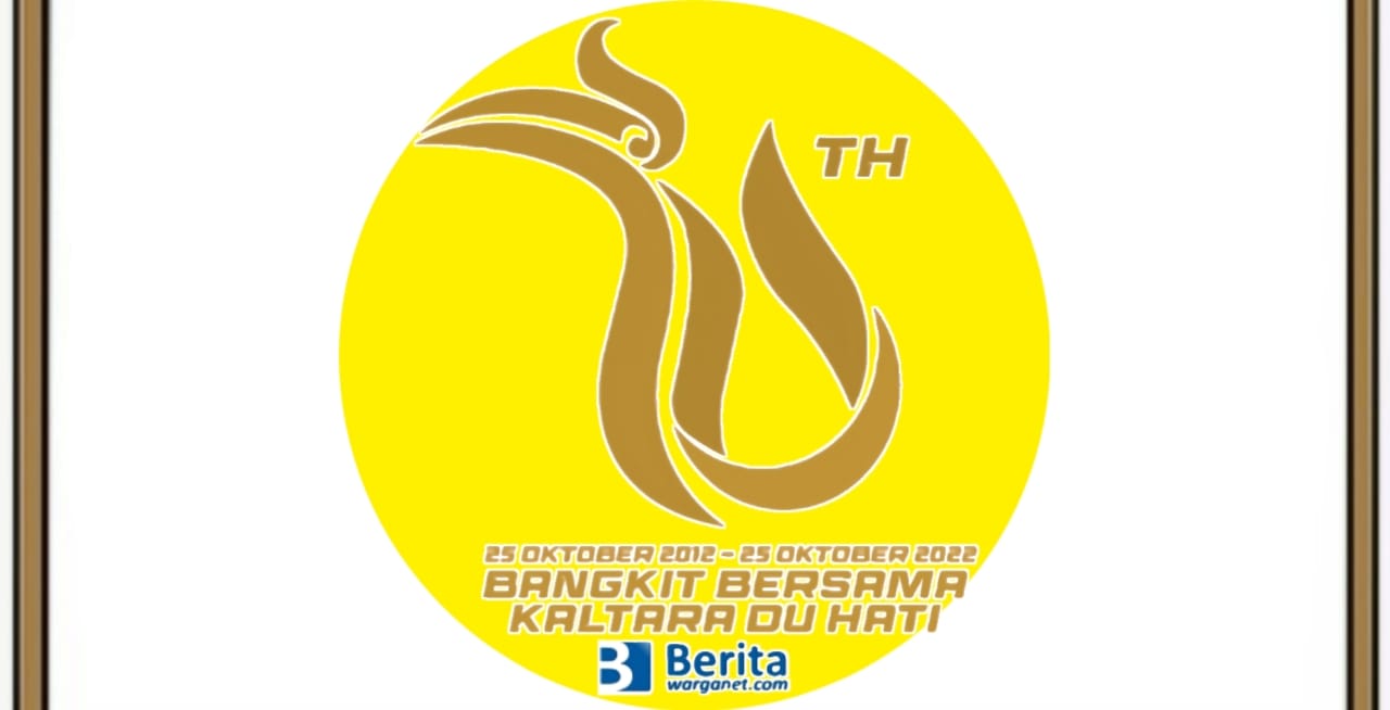 Logo HUT Provinsi Kaltara 2022 ke-10 Tahun