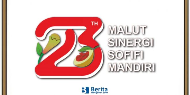 Logo HUT Provinsi Maluku Utara 2022 ke-23 Tahun