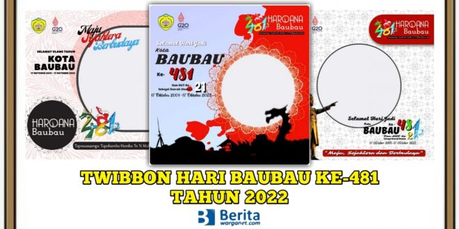 Twibbon Hari Jadi Baubau ke-481 Tahun 2022