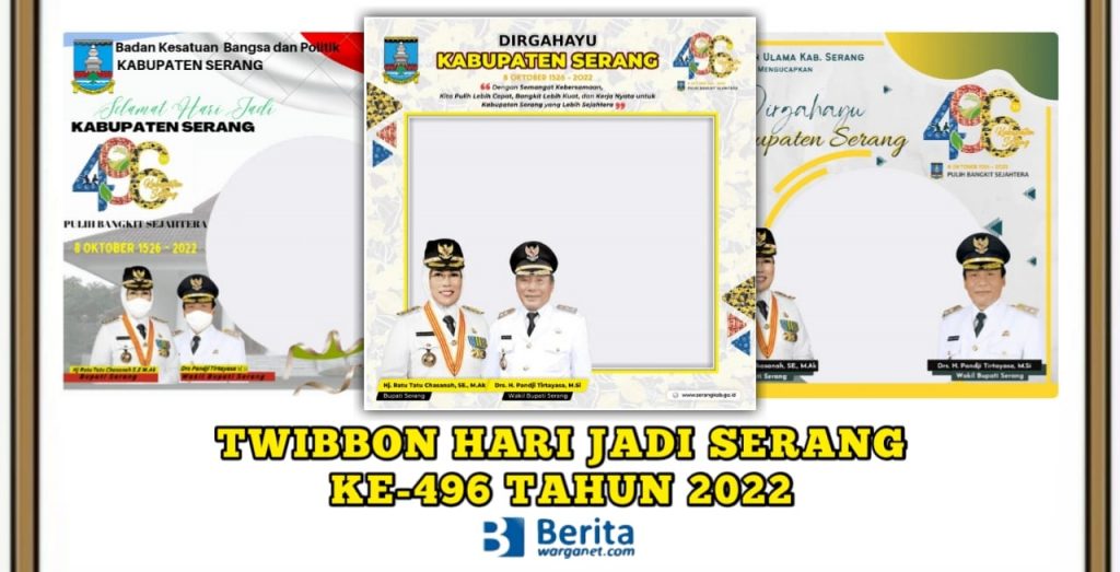 Twibbon Hari Jadi Serang ke-496 Tahun 2022