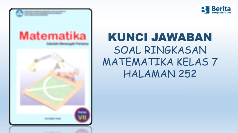 Kunci Jawaban Soal Ringkasan Matematika Halaman 252