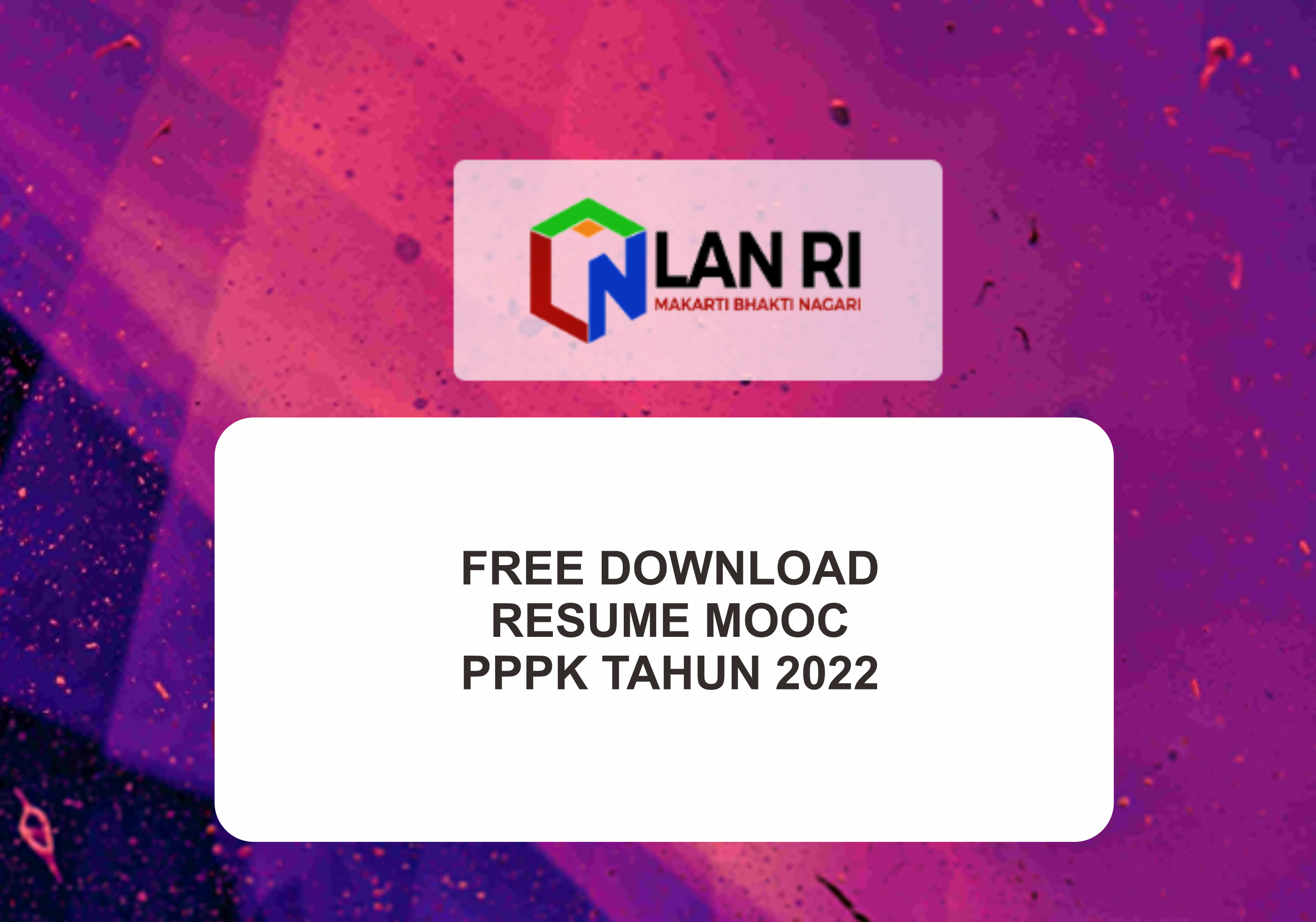 DOWNLOAD RESUME MOOC PPPK TAHUN 2022