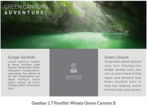 Gambar 1.7 Pamflet Wisata Green Canyon II