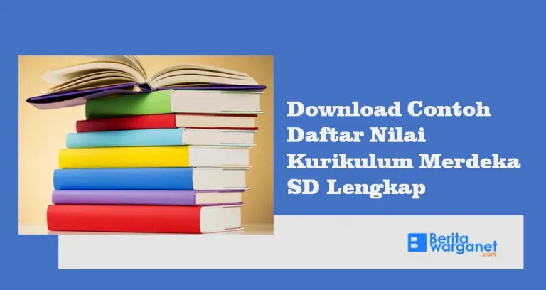 Download Contoh Daftar Nilai Kurikulum Merdeka SD