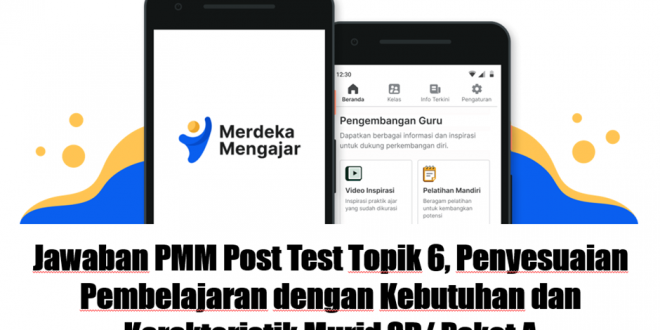 Jawaban PMM Post Test Topik 6, Penyesuaian Pembelajaran dengan Kebutuhan dan Karakteristik Murid SD/ Paket A