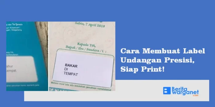 Cara Membuat Label Undangan Presisi, Siap Print!