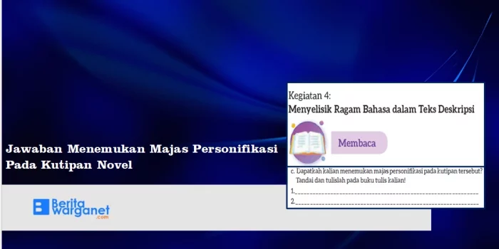 Jawaban Menemukan Majas Personifikasi Pada Kutipan Novel