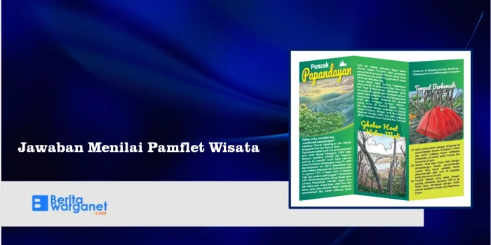 Jawaban Menilai Pamflet Wisata