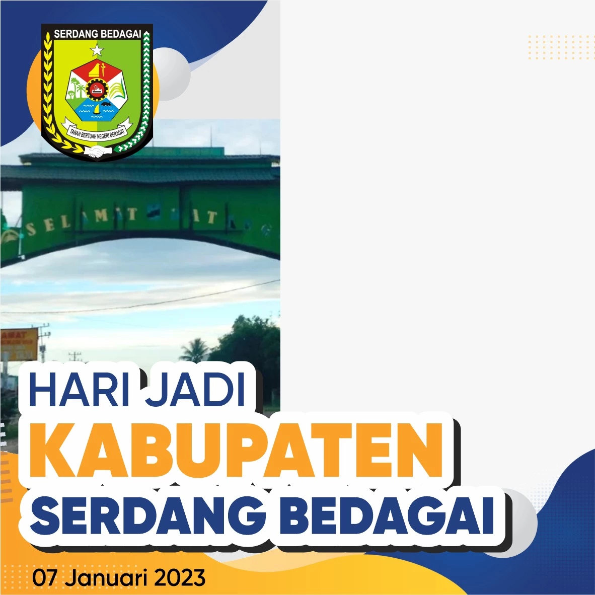 Twibbon HUT Kabupaten Sergai ke-19 Tahun 2023 - 2