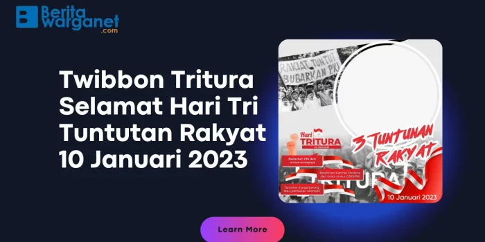 Twibbon Tritura Selamat Hari Tri Tuntutan Rakyat 10 Januari 2023
