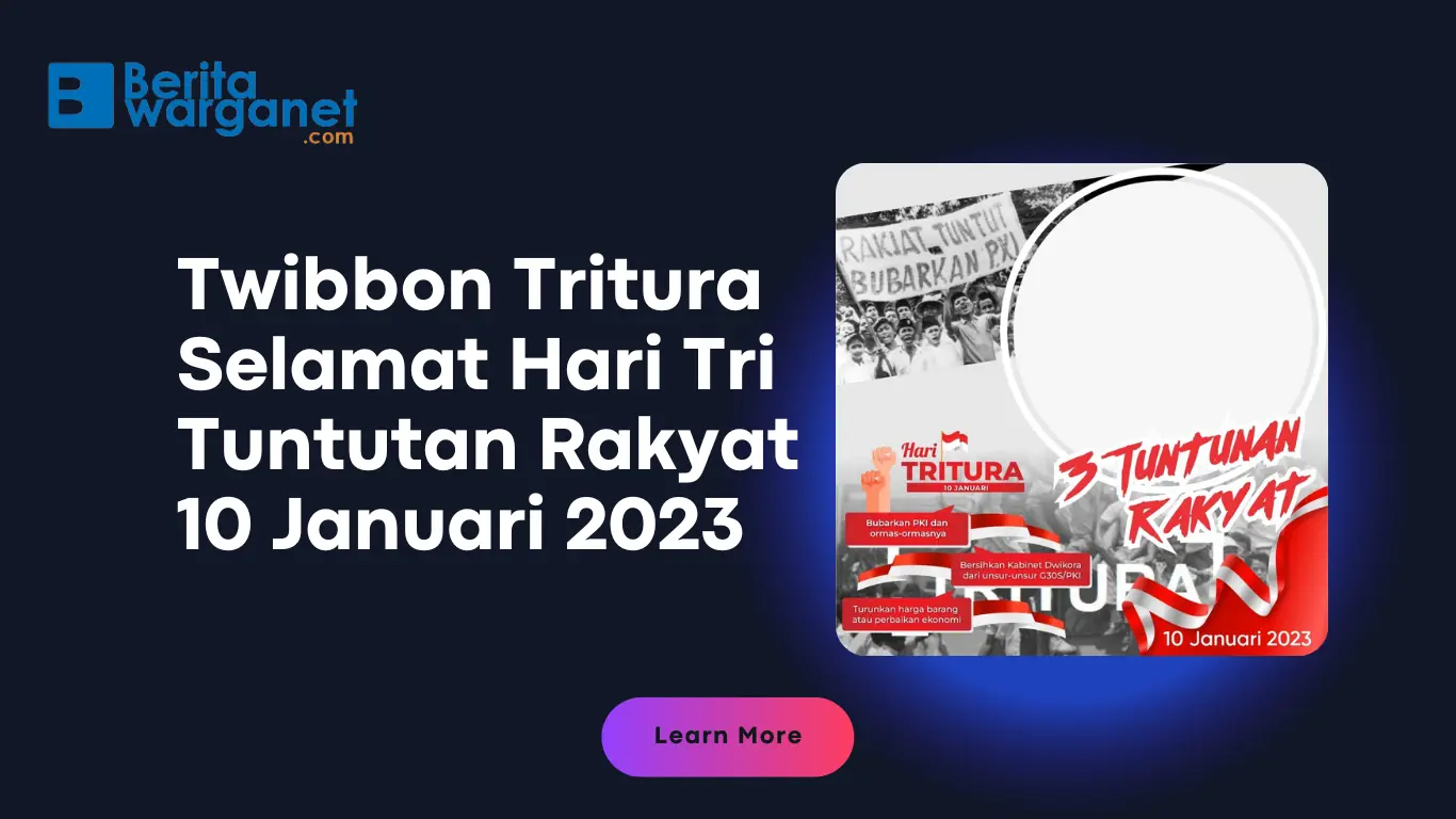 Twibbon Tritura Selamat Hari Tri Tuntutan Rakyat 10 Januari 2023