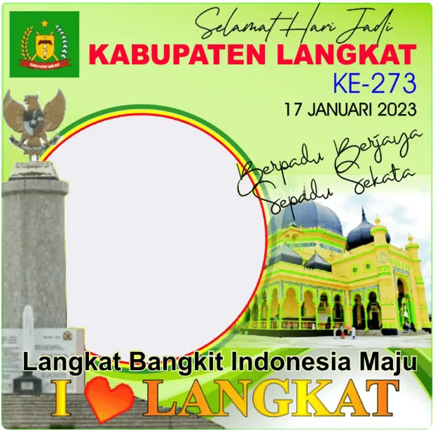 Twibbon HUT Kabupaten Langkat 2023