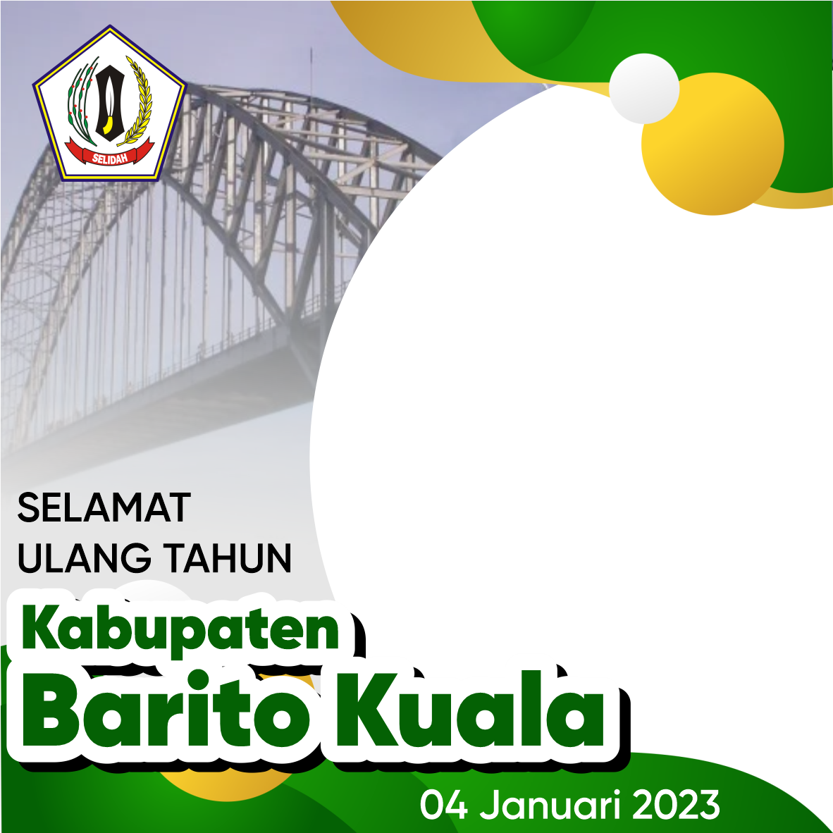 Twibbon Hari Jadi Barito Kuala Tahun 2022